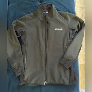 PATAGONIA Adze Soft Shell Full Zip Jacket Size Small Light Gray Outdoor Hiking